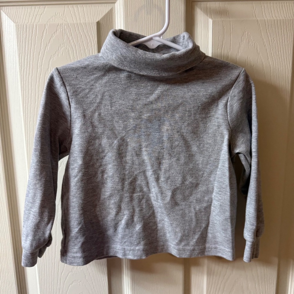 OKIE‎ DOOKIE Toddler Gray Long Sleeve Turtleneck Shirt Size 3T 100% Cotton